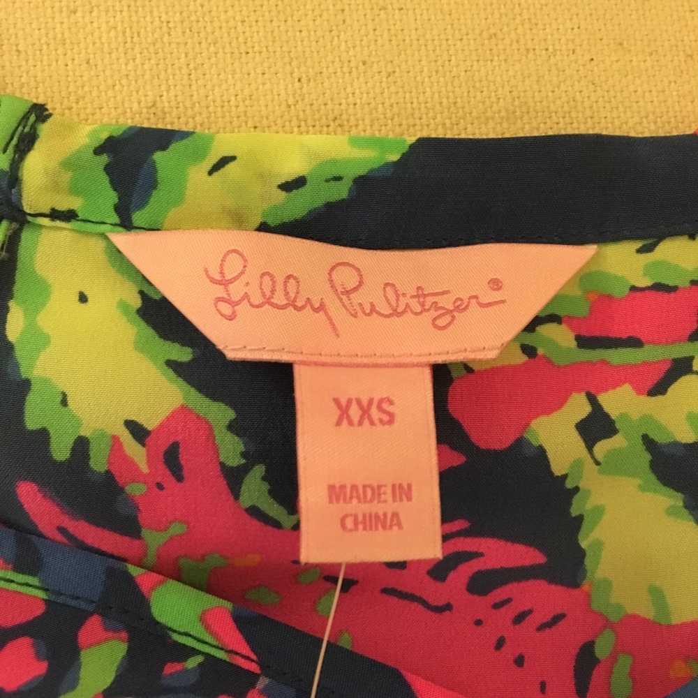 NWT Lilly Pulitzer Dusk Silk Racer Back Tank XXS - Picture 4 of 6
